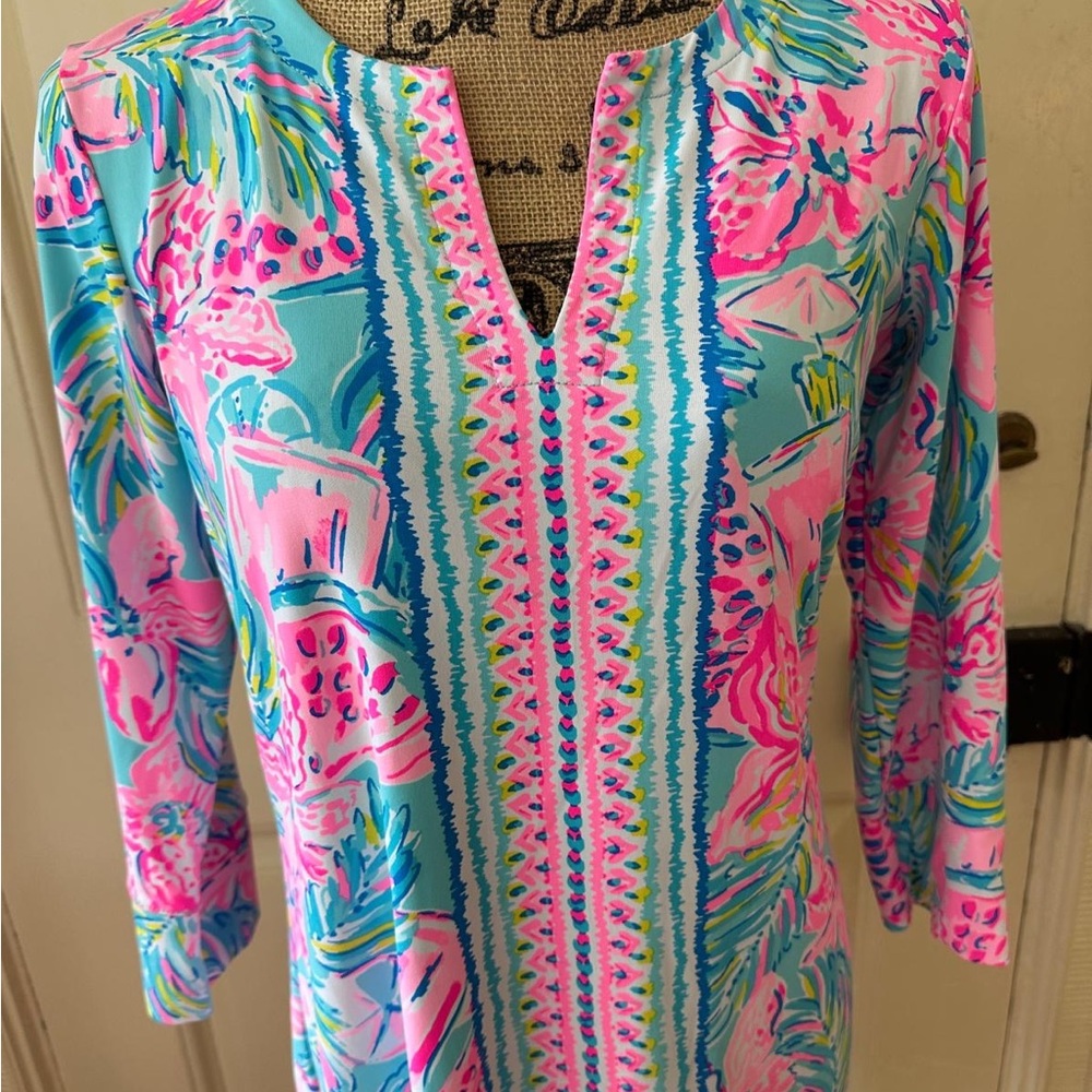 Lilly Pulitzer Pink and Blue Floral Dress - Picture 4 of 9